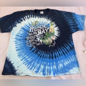 Whiskey Joe Shirt Men 3XL Blue Tie Dye Music Concert Fest Tampa Bay Shriner Adul